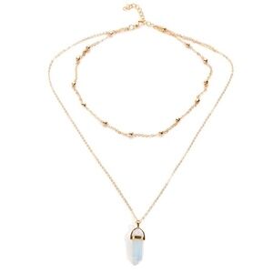 *NOVALIE* Gold x Opal Multilayered Fashion Necklace